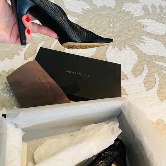 Bottega Veneta - pumps - calf leather - black. Size 37 European. - Picture 9 of 14